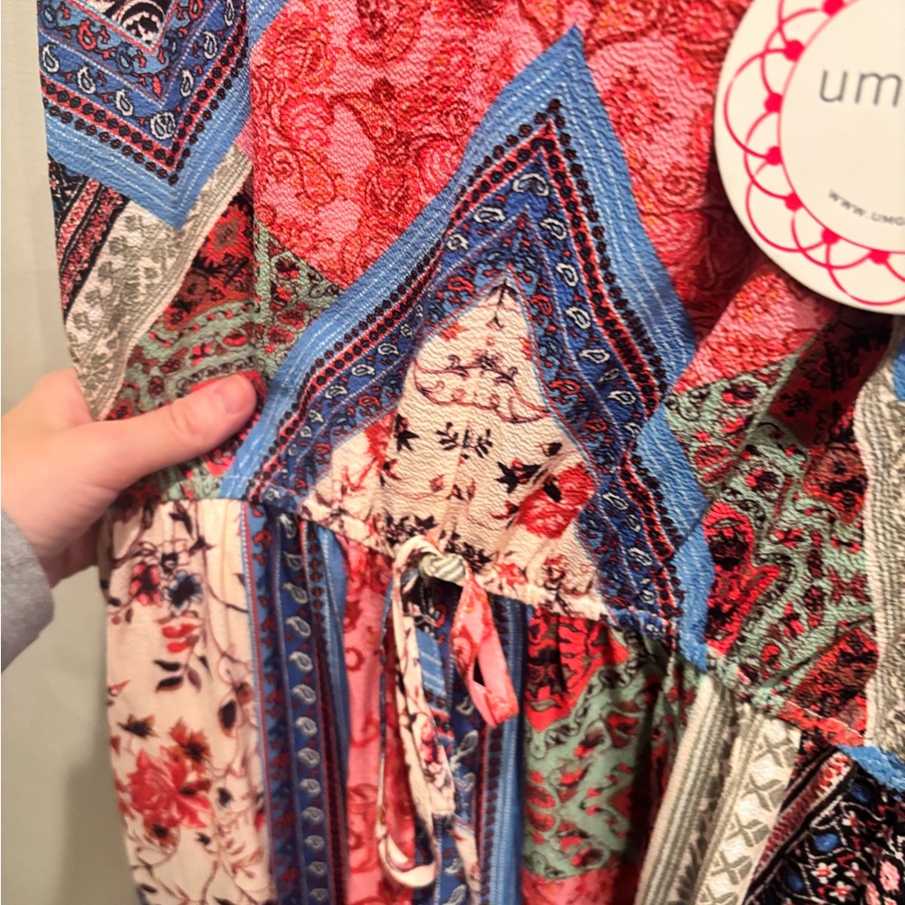 Multicolor Bohemian jumpsuit patchwork colorful b… - image 7